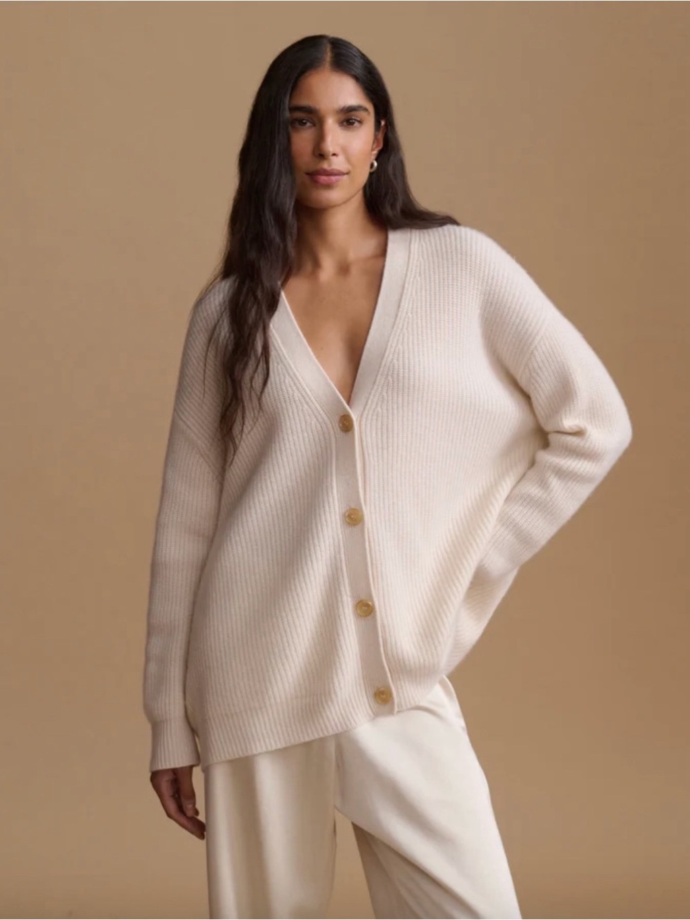 Jenni Kayne Cashmere Cocoon Cardigan Ivory